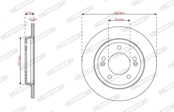 Disque de frein FERODO DDF3037C