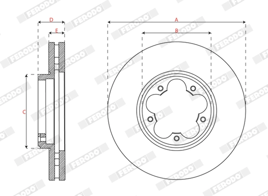 Disque de frein FERODO DDF3059C