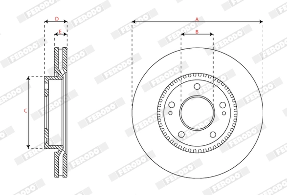 FERODO DDF2088C — Диск гальмівний