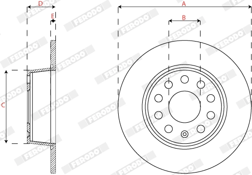 Disque de frein FERODO DDF2825C