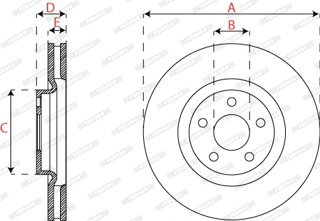 Disque de frein FERODO DDF2790C-1