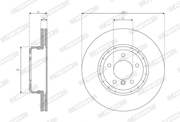 Disque de frein FERODO DDF1811VC-1