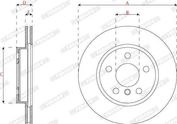 Disque de frein FERODO DDF2769C