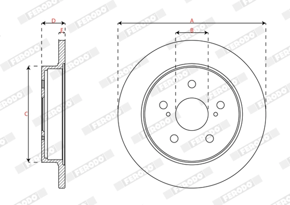Disque de frein FERODO DDF2643C