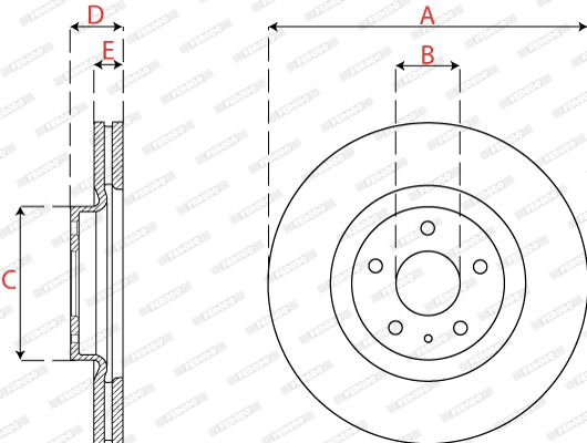 Disque de frein FERODO DDF2789C