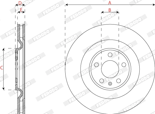 Disque de frein FERODO DDF2661C
