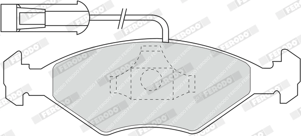 Kit de plaquettes de frein, frein à disque FERODO FDB912