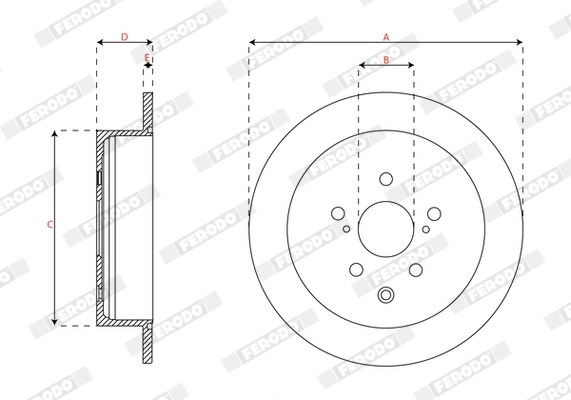 Disque de frein FERODO DDF2519C