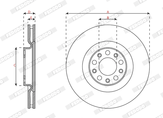 Disque de frein FERODO DDF3052C