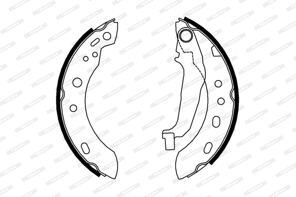 Jeu de mâchoires de frein FERODO FSB640