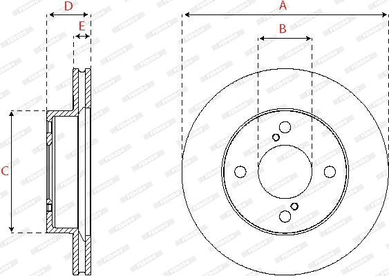 Disque de frein FERODO DDF2689C