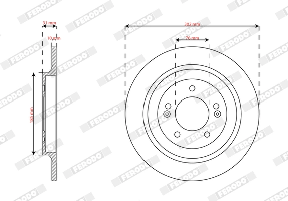 Disque de frein FERODO DDF2787C