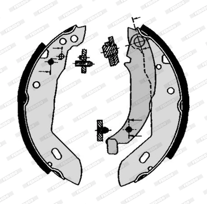 Jeu de mâchoires de frein FERODO FSB225