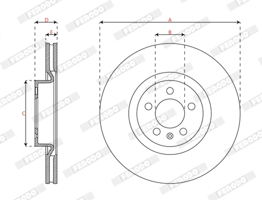 Disque de frein FERODO DDF3080C