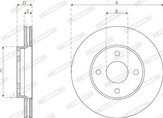 Disque de frein FERODO DDF2679C