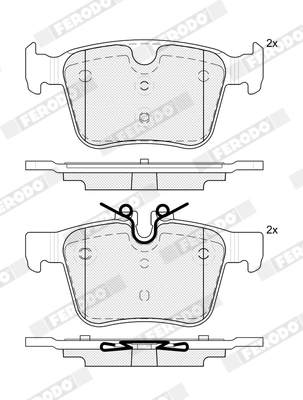 Kit de plaquettes de frein, frein à disque FERODO FDB5360