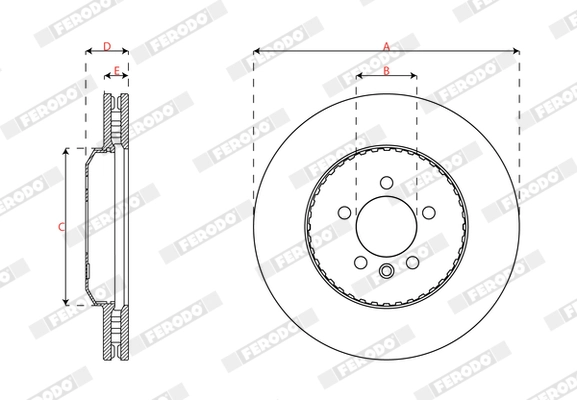 Disque de frein FERODO DDF3078VC-1