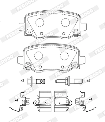 FERODO FDB4883 — Колодки гальмівні дискові (комплект 4 шт)