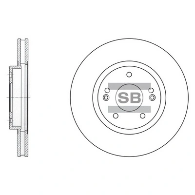 SANGSIN SD1060 — Диск гальмівний HYUNDAI SANTAFE 2.7(16) передн. (вир-во SANGSIN)
