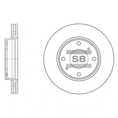 SANGSIN SD1016 — Диск гальмівний HYUNDAI AVANTE XD (ABS) 00 - передн. (вир-во SANGSIN)