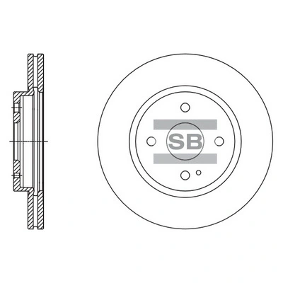 SANGSIN SD4418 — Диск гальмівний MAZDA 2 передн. (вир-во SANGSIN)
