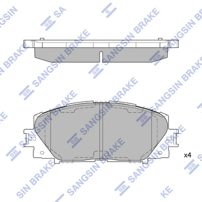 SANGSIN SP1377 — Колодка гальм. диск. TOYOTA YARIS 07 - передн. (вир-во SANGSIN)