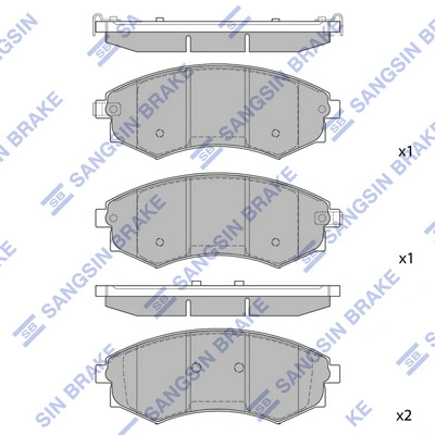 HI-Q SP1111 — Колодки гальмівні дискові (комплект 4 шт)