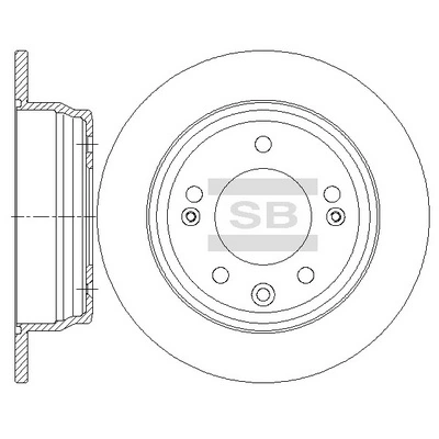 SANGSIN SD1081 — Диск гальмівний HYUNDAI i30 (FD) 1.4, 1.6, 2.0, 1.6 CRDI, 2.0 CRDI задн. (вир-во SANGSIN)
