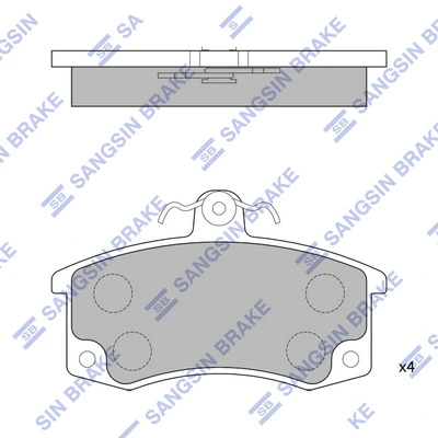 SANGSIN SP1181 — Колодка гальм. диск. ВАЗ 2108-2110 передн. (вир-во SANGSIN)
