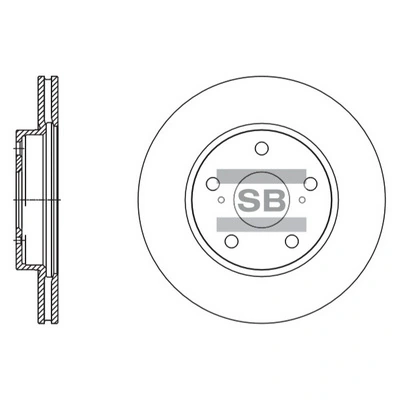 SANGSIN SD4604 — Диск гальмівний TOYOTA COROLLA передн. (вир-во SANGSIN)