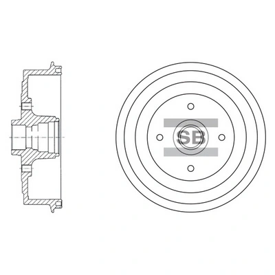 SANGSIN SD3036 — Барабан гальмівний DAEWOO LANOS +HUB задн. (вир-во SANGSIN)