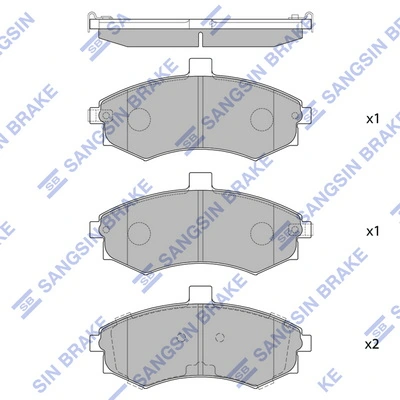 SANGSIN SP1152 — Колодка гальм. диск. HYUNDAI ELANTRA передн. (вир-во SANGSIN)