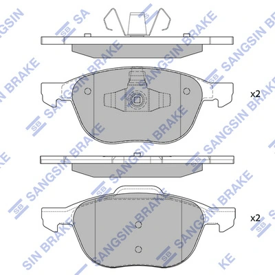 SANGSIN SP1260 — Колодка гальм. диск. MAZDA 3, 5 передн. (вир-во SANGSIN)