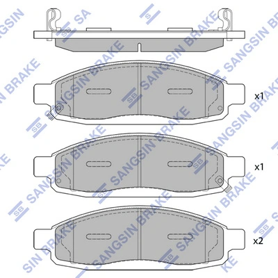 Kit de plaquettes de frein, frein à disque Hi-Q SP1446