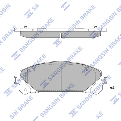 SANGSIN SP2137 — Колодка гальм. диск. LEXUS RX350, RX450H 10 - передн. (вир-во SANGSIN)