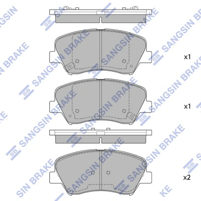 SANGSIN SP1400 — Колодка гальм. диск. HYUNDAI ELANTRA 11 - передн. (вир-во SANGSIN)