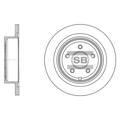 SANGSIN SD4209 — Диск гальмівний NISSAN INFINITI FX 35, 37, 45 задн. (вир-во SANGSIN)