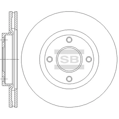 SANGSIN SD4238 — Диск гальмівний NISSAN TIIDA C11 передн. (вир-во SANGSIN)
