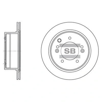 SANGSIN SD2013 — Диск гальмівний KIA SORENTO R задн. (вир-во SANGSIN)