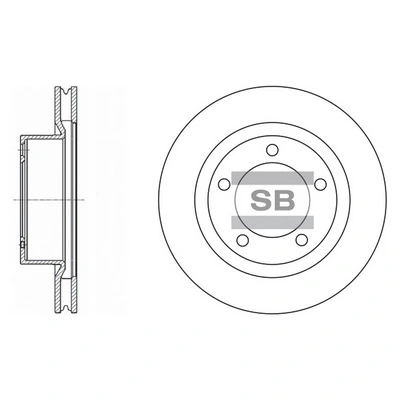 SANGSIN SD4017 — Диск гальмівний TOYOTA LAND CRUISER 4.5D V8 4.7 V8 передн. (вир-во SANGSIN)