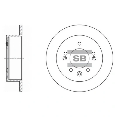 SANGSIN SD1020 — Диск гальмівний HYUNDAI ELANTRA 06 - AVANTE 06 - задн. (вир-во SANGSIN)