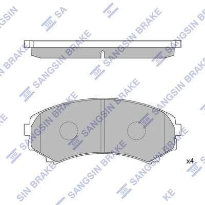 SANGSIN SP2075 — Колодка гальм. диск. MAZDA MPV передн. (вир-во SANGSIN)