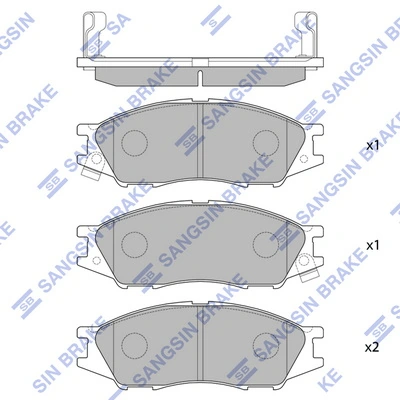 SANGSIN SP1156 — Колодка гальм. диск. SAMSUNG SM3, NISSAN ALMERA CLASSIC 06 - передн. (вир-во SANGSIN)