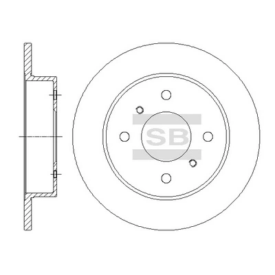 SANGSIN SD4236 — Диск гальмівний NISSAN ALMERA II задн. (вир-во SANGSIN)