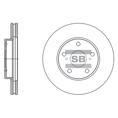 SANGSIN SD4078 — Диск гальмівний TOYOTA AURIS передн. (вир-во SANGSIN)