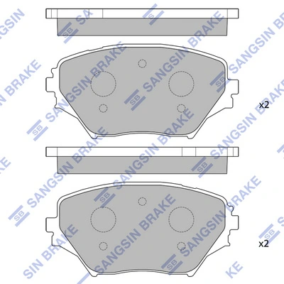 SANGSIN SP1233 — Колодка гальм. диск. TOYOTA RAV4 1.8I 16V 01.02 - передн. (вир-во SANGSIN)