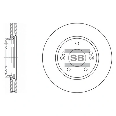 SANGSIN SD1019 — Диск гальмівний HYUNDAI AVANTE HD 06 - передн. (вир-во SANGSIN)