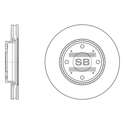 SANGSIN SD2029 — Диск гальмівний KIA CERATO(15) передн. (вир-во SANGSIN)