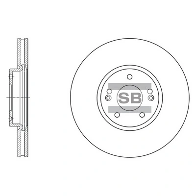 SANGSIN SD1053 — Диск гальмівний HYUNDAI VERACRUZ 06 - передн. (вир-во SANGSIN)