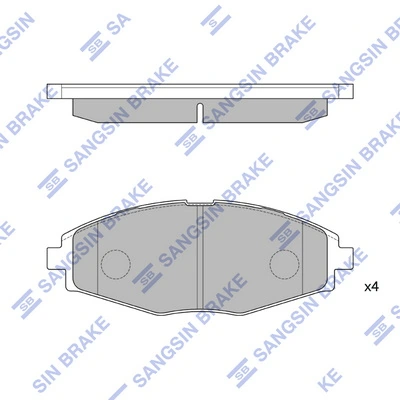 SANGSIN SP1086 — Колодка гальм. диск. DAEWOO LANOS 1.5 передн. (вир-во SANGSIN)